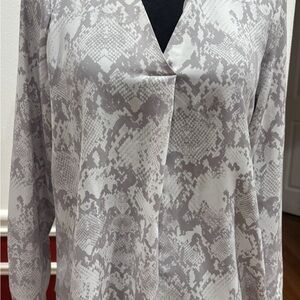 Gray Snake Print Blouse